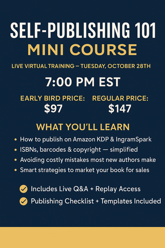 📚 Self-Publishing 101 Mini Course – DIY Your Book with Confidence