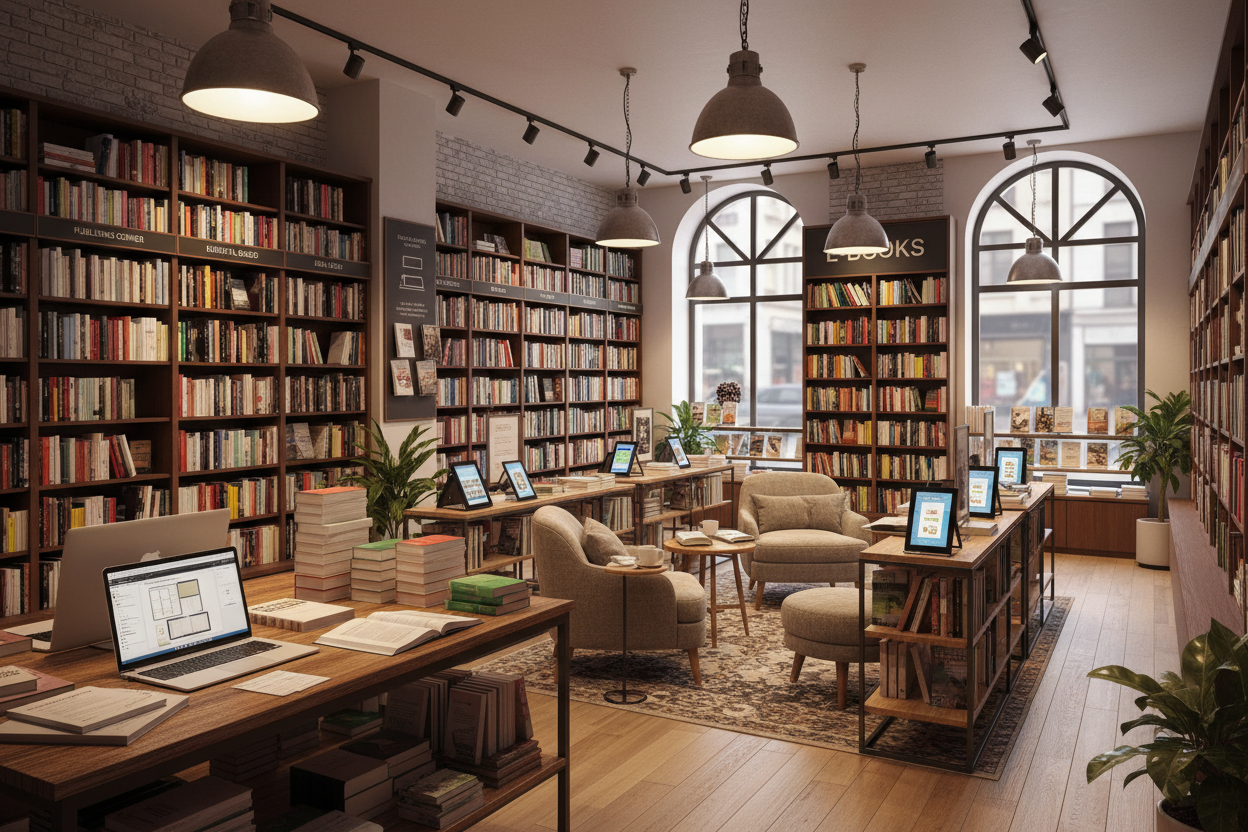 BOOKSTORE, WITH EBOOKS AND PUBLISHING